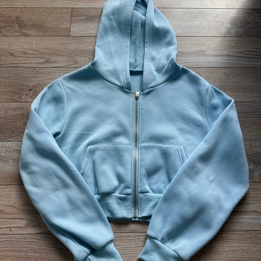 SHEIN Sky Blue Soft Hoodie